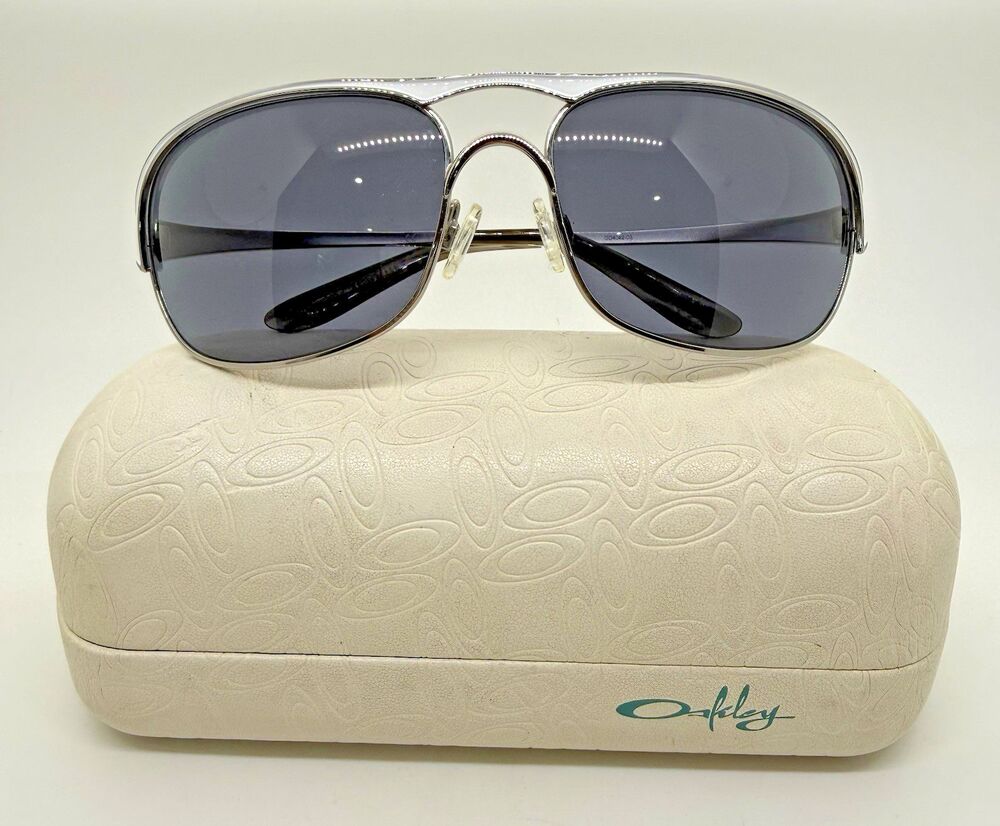OAKLEY Sunglasses Cover Story OO 4042-03 62-16‎ Pilot Wrap Chrome Hi-module C-5